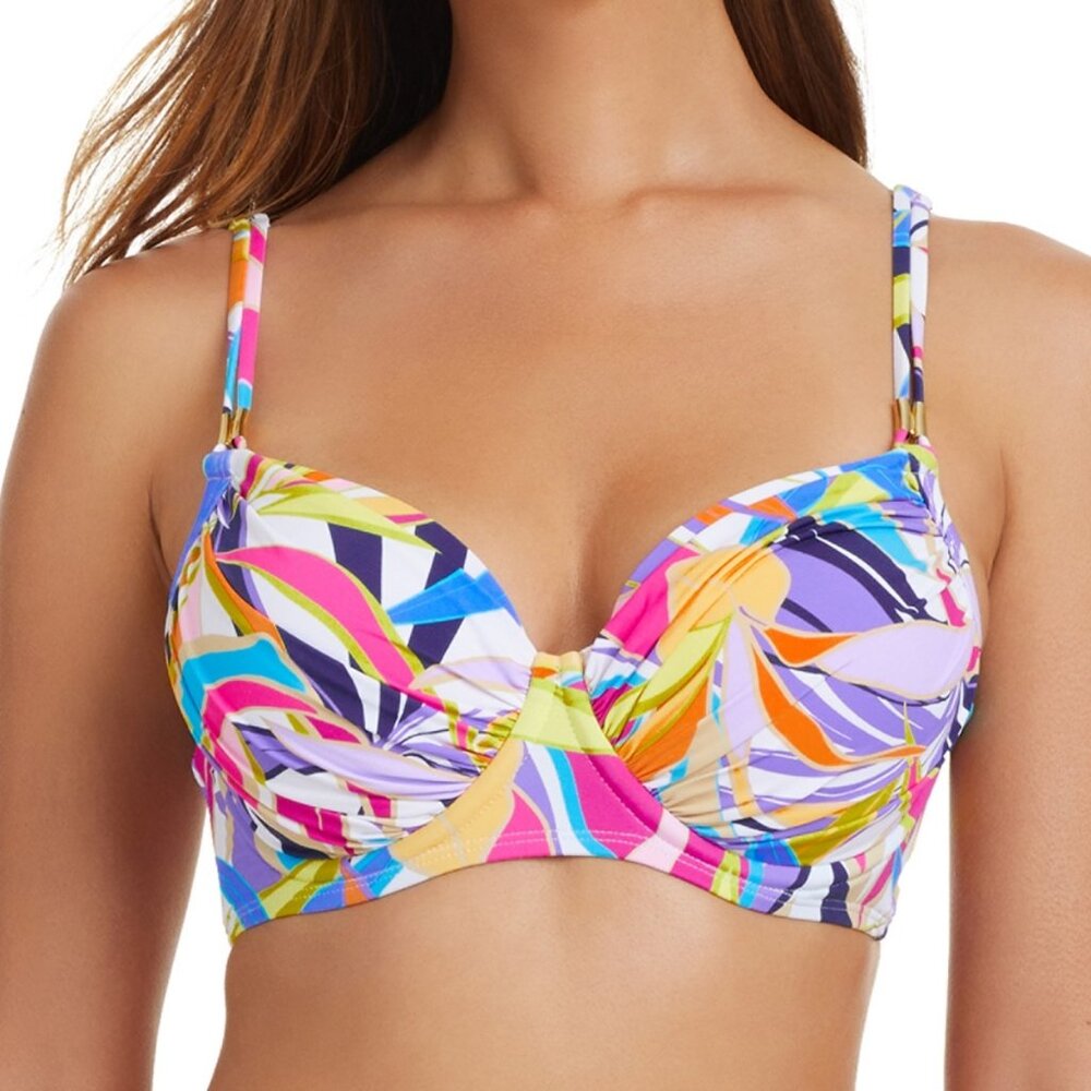 Bleu by Rod Beattie Living Color Over-the-Shoulder Molded-Cup Bikini Top